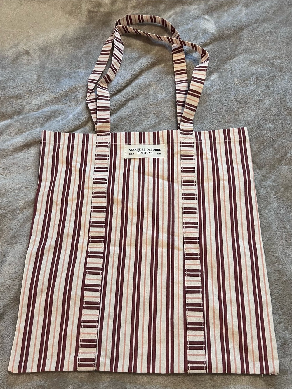 Sezane striped tote bag